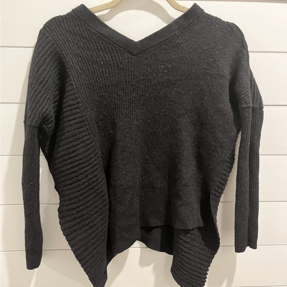 All Saints Black V-Neck Sweater